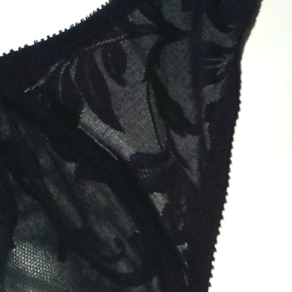 OLGA Bra minimizer size 38D Black stretch supportive lace. Good. Underwire